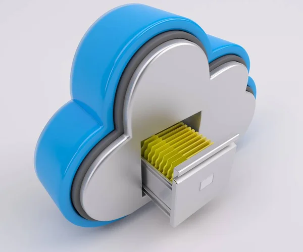 Icono 3D Cloud Drive —  Fotos de Stock