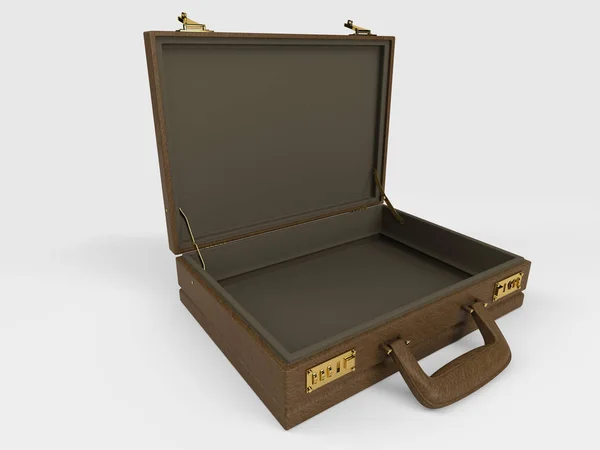 Briefcase Terisolasi pada putih — Stok Foto