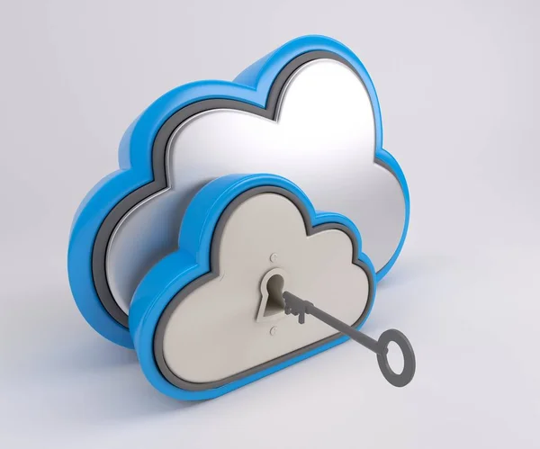 Pictogram 3D-Cloud schijf — Stockfoto