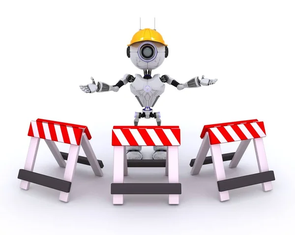 Robot at construction site — Stock Photo, Image