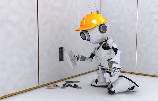 Robot electrician — Stock Photo, Image
