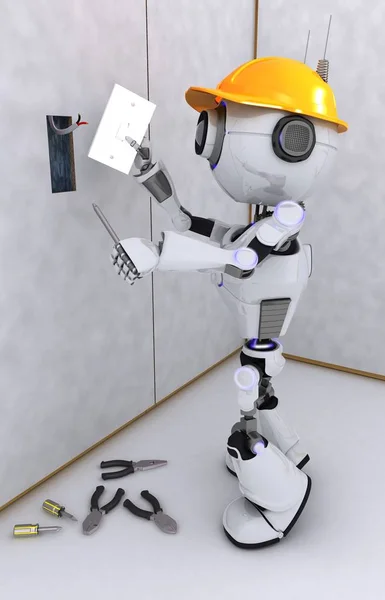 Robot Electricista —  Fotos de Stock