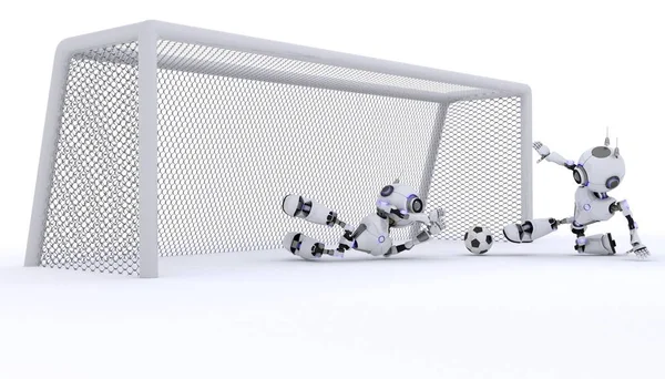 Robot giocare a calcio — Foto Stock