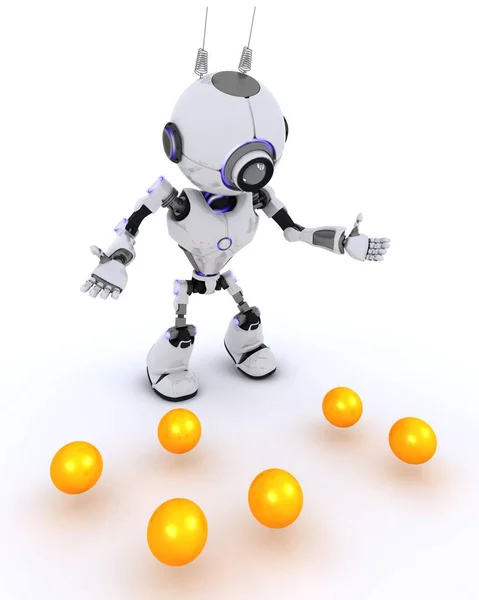 Robot it-juggler — Stockfoto