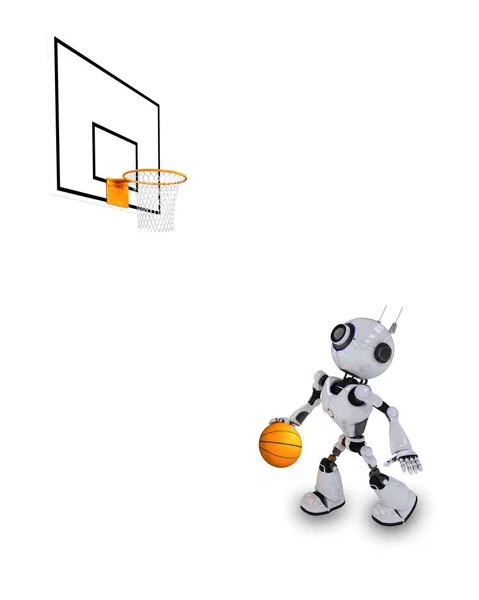 Robot giocatore di basket — Foto Stock