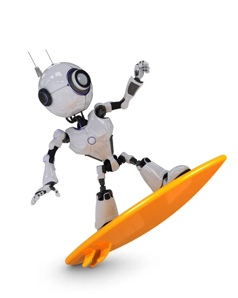 Robot Surfer — Stockfoto