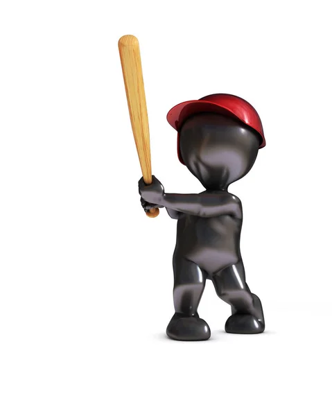 Morph hombre jugando béisbol — Foto de Stock