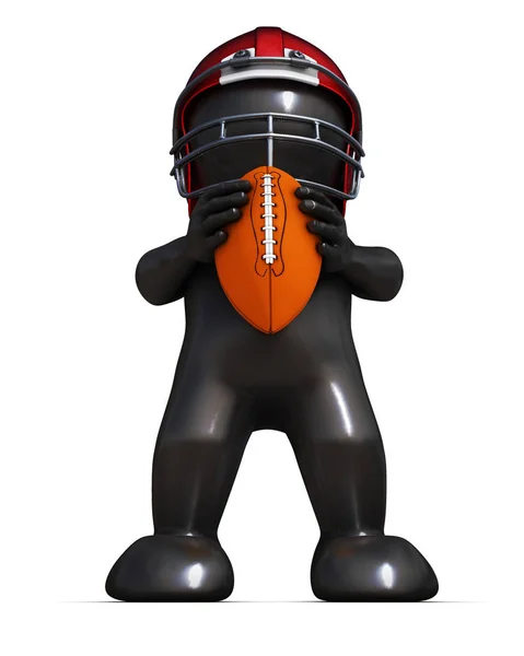 Morph Man playing american football — Stock Photo, Image