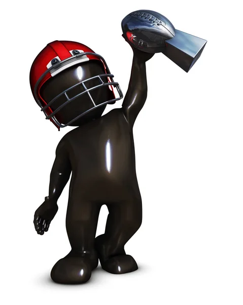 Morph Man playing american football — Stock Photo, Image