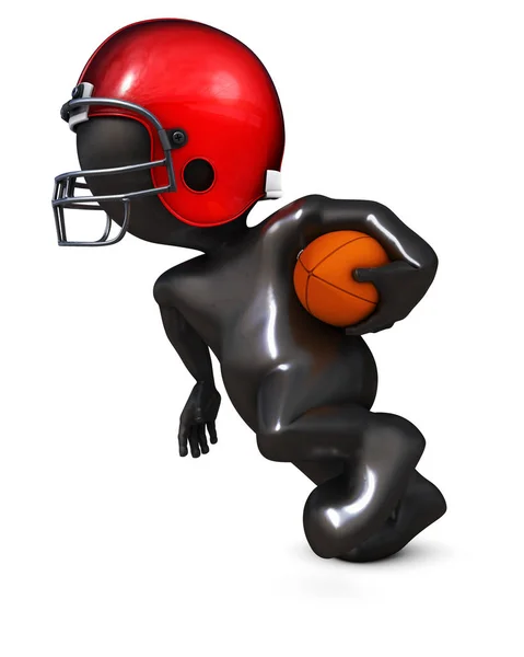 Morph Man giocare a football americano — Foto Stock