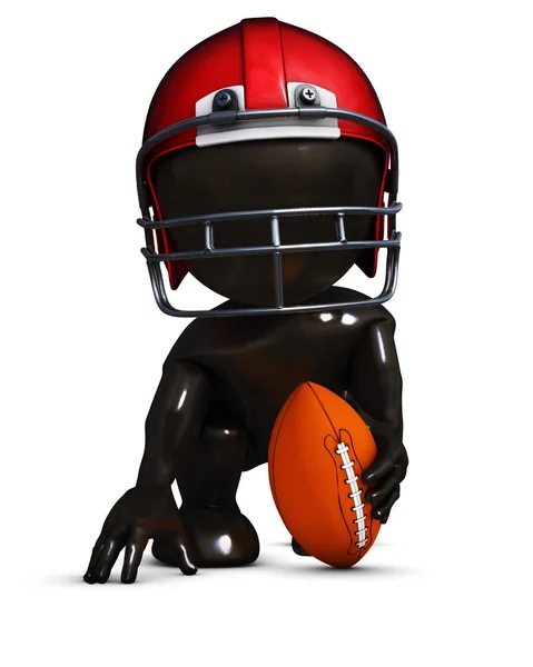 Morph Man spielt American Football — Stockfoto