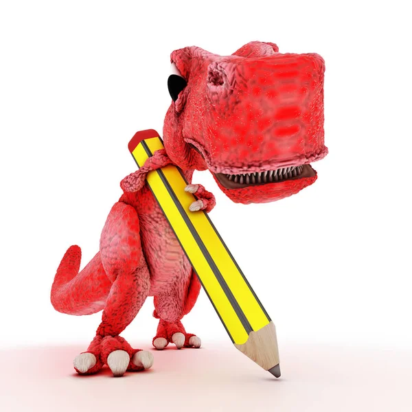 Dinosaurio de dibujos animados amistoso — Foto de Stock