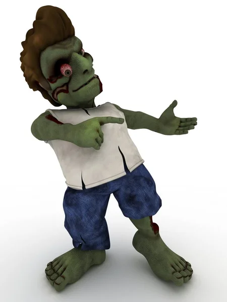 Karakter zombi kartun — Stok Foto