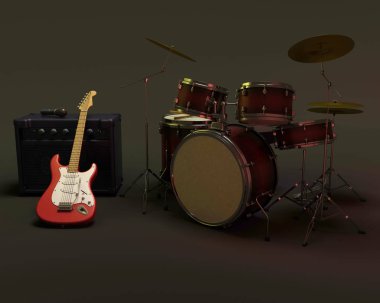 gitar ve Drum kit
