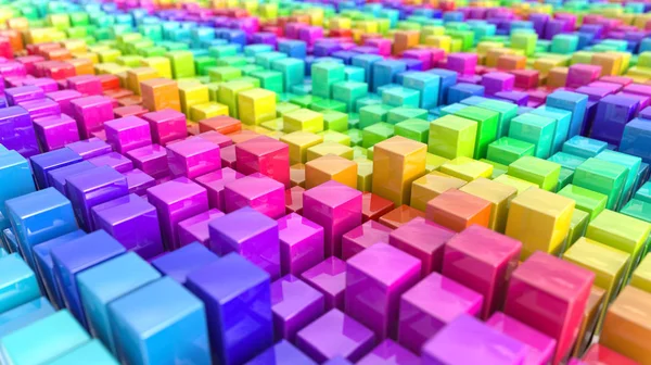 Cubes de couleur arc-en-ciel — Photo