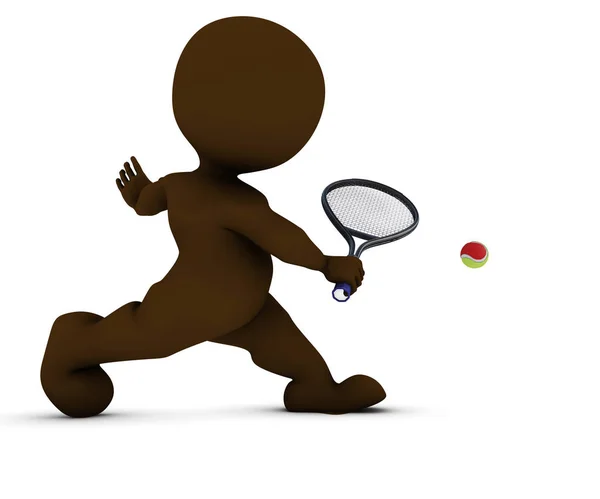 Morph Man pelaa tennistä — kuvapankkivalokuva