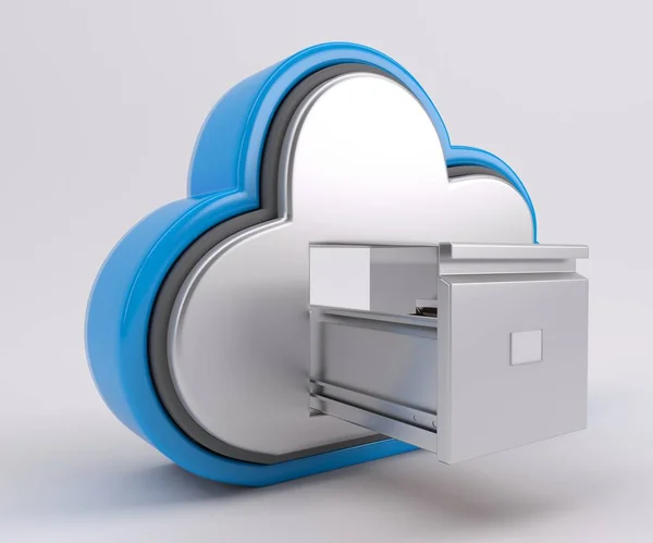 Icono 3D Cloud Drive —  Fotos de Stock