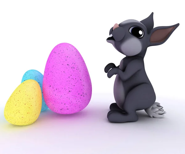 Króliczek królik z Easter Egg — Zdjęcie stockowe