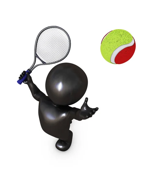 Morph Man jugando al tenis — Foto de Stock