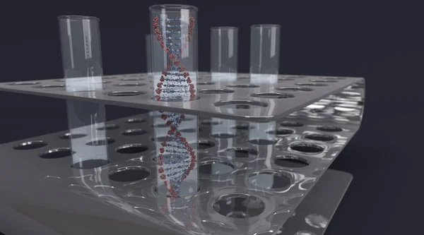 DNA σε δοκιμαστικό σωλήνα — Φωτογραφία Αρχείου