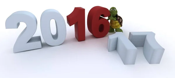 Tortoise new year 2017 — Stock Photo, Image