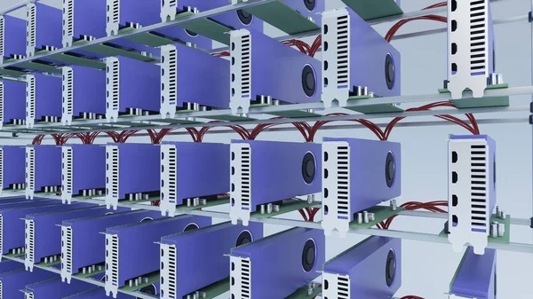 GPU暗号通貨マイニング — ストック写真