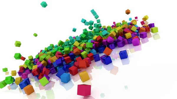 Cubos coloridos de arco-íris — Fotografia de Stock