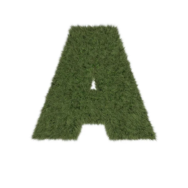 3D Grassy alfabet letter — Stockfoto