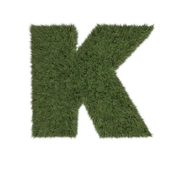 3D Grassy alfabet letter — Stockfoto