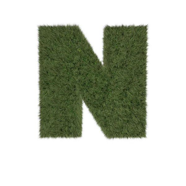 Letra del alfabeto herbáceo 3D —  Fotos de Stock