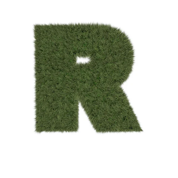 3D Grassy Alphabet Letter — Stock Photo, Image