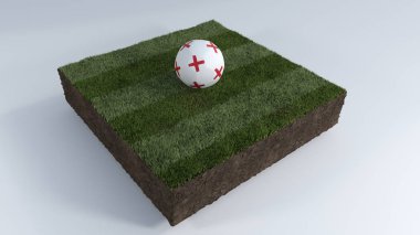 Çim yama 3d Futbol topu