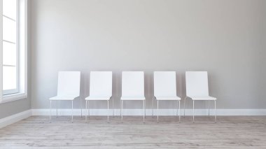 Boş Oda sandalye sırası