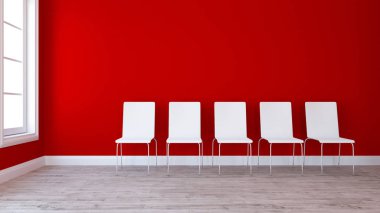 Boş Oda sandalye sırası