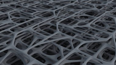 Soyut Kaotik Öğelerin 3d Render