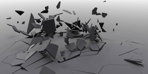 3D Shatter Abstract Wallpaper Background