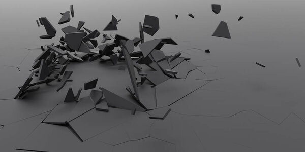 3D Shatter Abstract Wallpaper Background