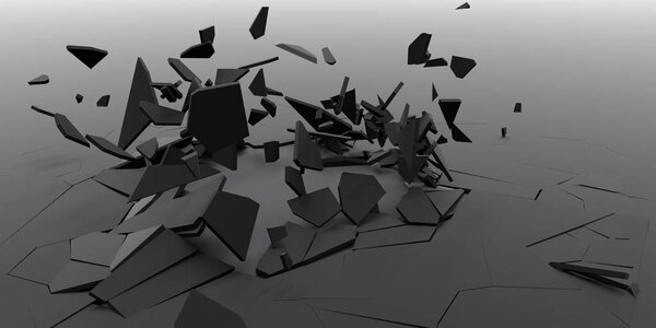 3D Shatter Abstract Wallpaper Background