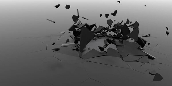 3D Shatter Abstract Wallpaper Background