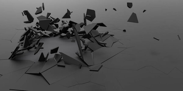3D Shatter Abstract Wallpaper Background
