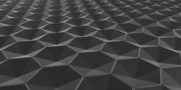 3D γεωμετρική αφηρημένη εξαγωνική ταπετσαρία φόντο — Φωτογραφία Αρχείου