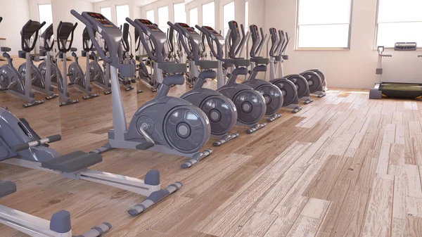 Vue intérieure d'une salle de gym — Photo