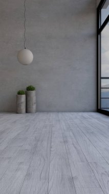 3d Çağdaş Boş Oda