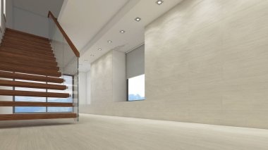 3d Çağdaş Boş Oda