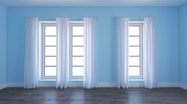 3d Çağdaş Boş Oda