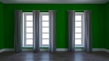 3d Çağdaş Boş Oda