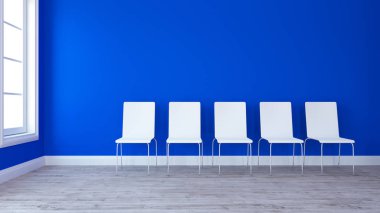 Çağdaş Boş Oda sandalye 3d Satır