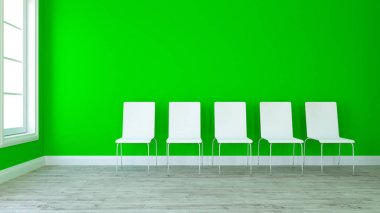Çağdaş Boş Oda sandalye 3d Satır