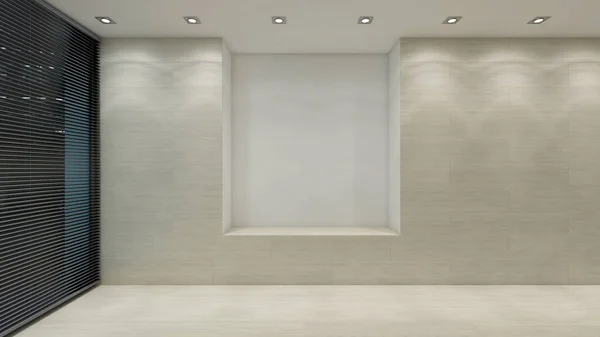 3D Современная пустая комната — стоковое фото