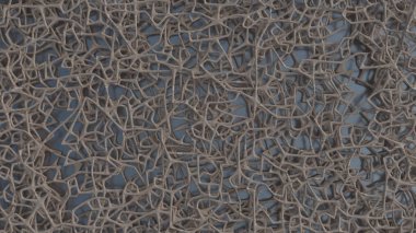 Soyut Kaotik Öğelerin 3d Render